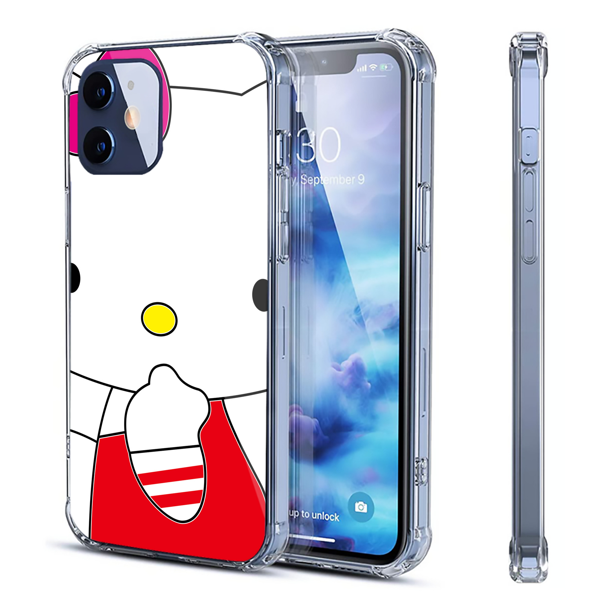 （画像用） Hello Kitty ハローキティ 【iPhone 12シリーズ対応】透明スマホケース（クリアソフトケース）